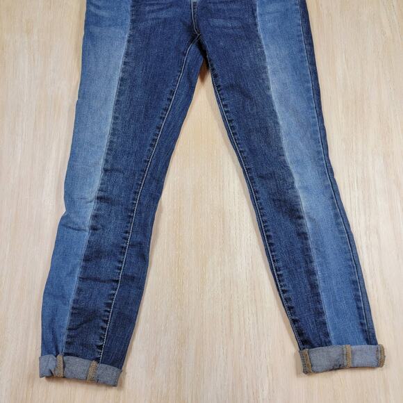 PACSUN Two Tone Denim High Rise Ankle Jegging Skinny Jeans Size 25 - Picture 4 of 14